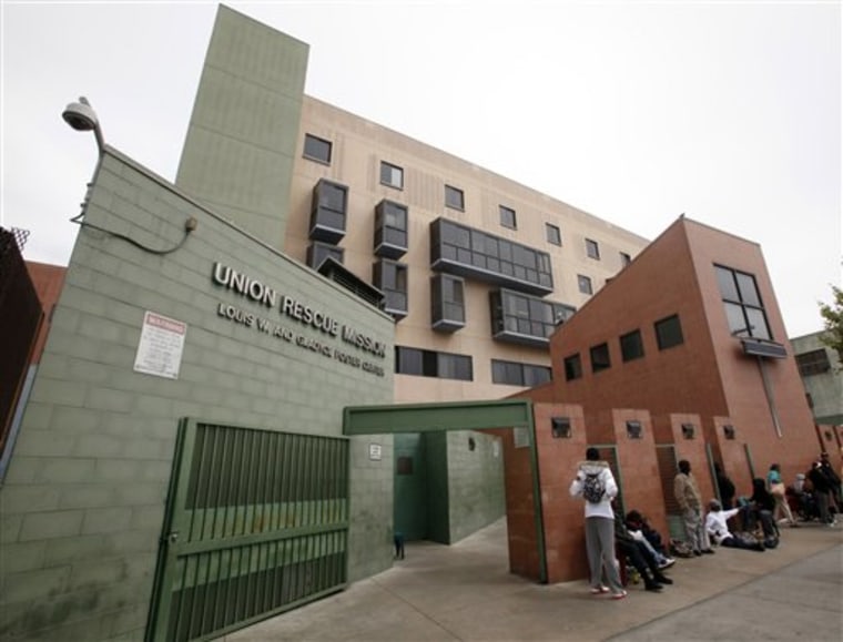 The Union Rescue Mission in Los Angeles' Skid Row recently startewd charging $7 for an overnight stay and cut its three free meals a day to one. 
